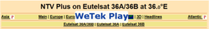 Настройка WeTek Play на NTV Plus с Eutelsat 36A/36B 36.0°E